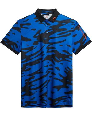J.Lindeberg Short Sleeve Performance Polo Shirt - Blue