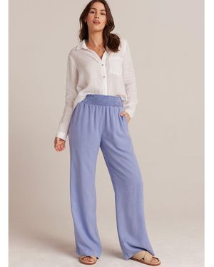 Bella Dahl Smock Waist Wide Leg Trousers - Blue