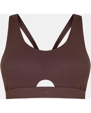 Usa Pro Twist Back Bra - Red