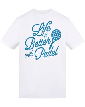 AWD Adults Printed Padel Tee - Blue