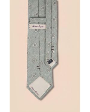 Without Prejudice Luna Silk Macclesfield Neat Tie - Blue