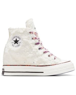 Converse Chuck 70 Wedge Hi Vanilla Trainers - White