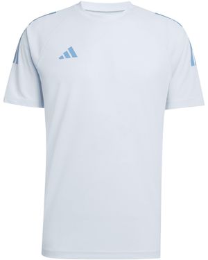 adidas Classic 3 Stripe Sereno T-Shirt - Blue