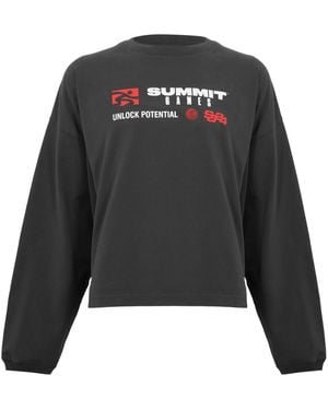 SUMMER GAMES Label Logo Ls Tee Long Sleeve T-Shirt - Black