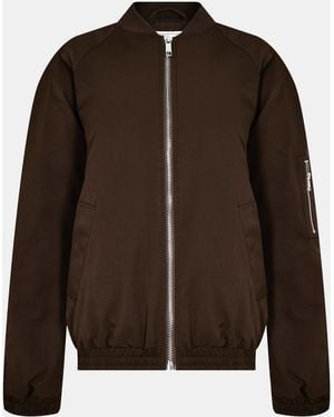 Jack Wills Jw Ribbed Bomber Jacket - Brown