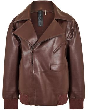 Norma Kamali Moto Bomber Jacket - Brown