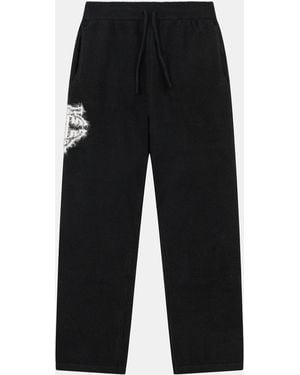 The Couture Club Fluffy Knit Joggers - Black