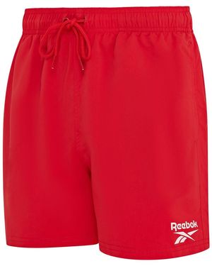 Reebok Yale S Swimming Shorts | Lightweight And Breathable Polyester Quick Dry Shorts | S Swim Trunks For Swimming And Other Outdoor - Red