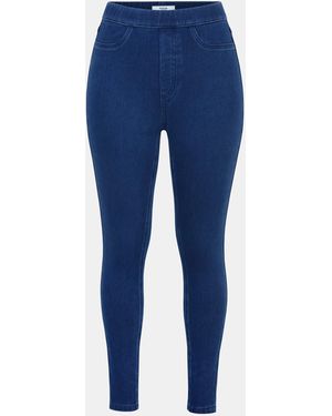 Firetrap Jegging Cotton Mid Rise Full Length Leggings - Blue
