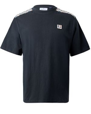 Aquascutum Aquact Check Shd Tee Sn64 - Black