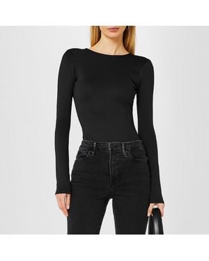 GOOD AMERICAN Scooba Scoop Bodysuit - Black