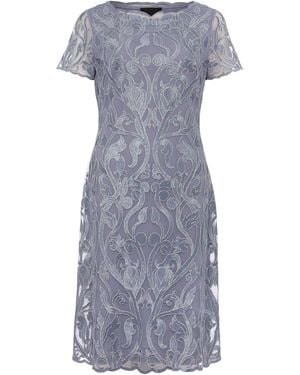 Phase Eight Bea Embroidered Dress - Blue