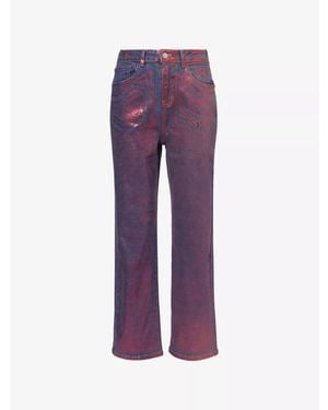 Amy Lynn Lupe Ct Trainer Straight Leg Trousers - Purple