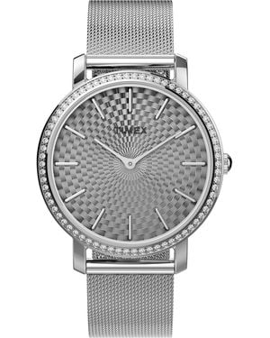 Timex Transcend Quartz Analogue Watch - Metallic