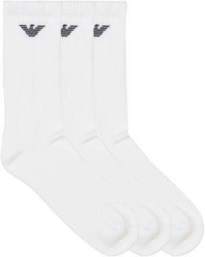 Emporio Armani Crew Socks - White