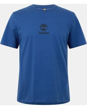 Timberland Stack Logo T-Shirt - Blue