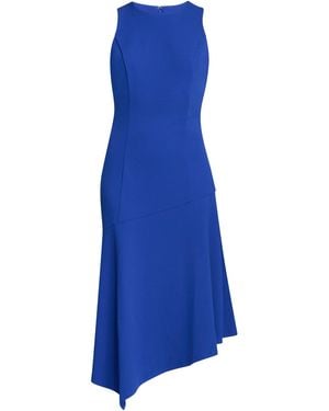 Gina Bacconi Maureen Fit And Flare Crepe Midi Dress - Blue