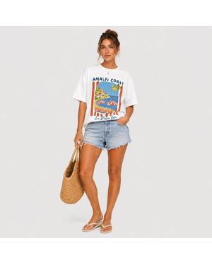 I Saw It First Graphic Oversized T-Shirt - White