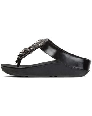 Fitflop Rumba Ombre Toe-Thong Sandals - Black