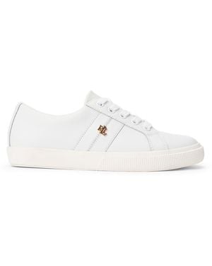 Ralph Lauren Janson Leather Court Trainers - White