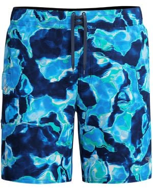 Speedo Lookout Print Swimming Trunks - Blue