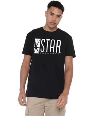 Dc Comics Star Labs Cotton T-Shirt - Black