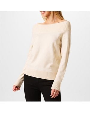 Biba Knitted Bardot Jumper - White