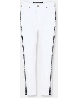Brave Soul Skinny Fit Jeans With Contrast Side Seam Tape Detail - White
