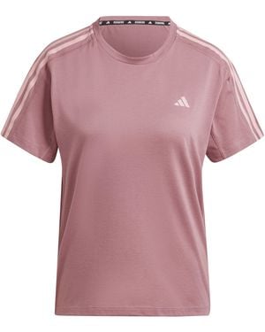 adidas Own The Run Three-Stripe T-Shirt - Purple
