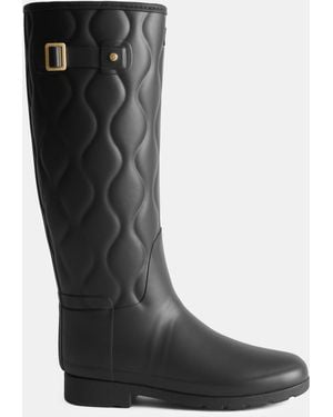 HUNTER Tall Quilted Wellies - Black