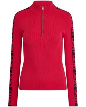 DKNY Tape Knitted Top - Red