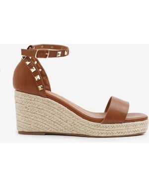 Where's That From Tanpu Presley Wide-Fit Wedge San - Brown