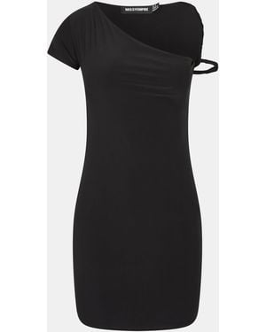 Missy Empire Twist Strap Mini Dress - Black