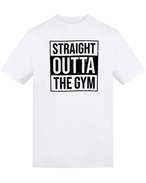 AWD Printed Adult Gym Tee - White