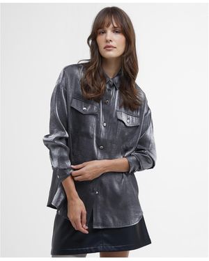 Barbour Della Satin Long-sleeved Shirt - Grey