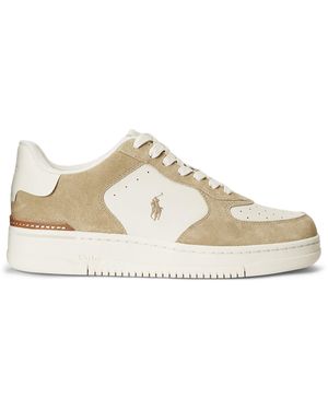 Polo Ralph Lauren Masters Court Trainers - Natural