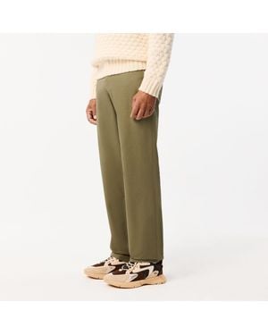 Lacoste Straight Fit Cotton Twill Trousers - Green