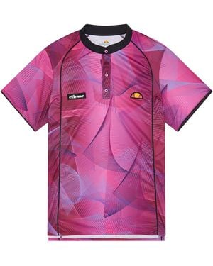 Ellesse Riniana Short Sleeve Polo Shirt - Purple