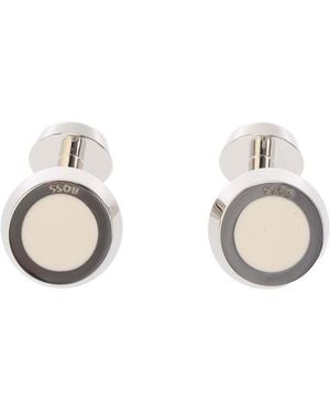 BOSS Simony Polished-Tone Cufflinks - Metallic