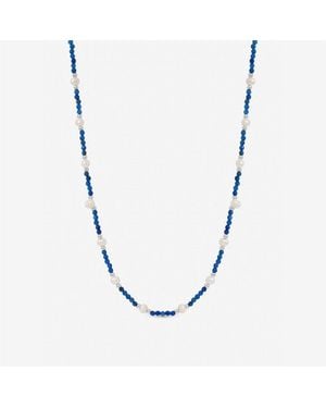 Inicio Sterling Plated Lapis Necklace - Blue