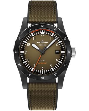 Fortis Flieger Swiss Automatic Stainless Steel Water Resistant Auto Analogue Watch - Green