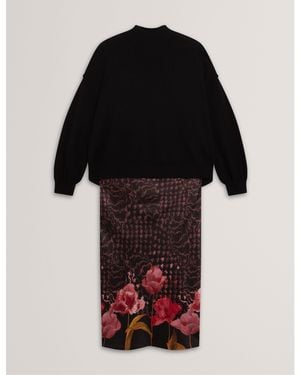 Ted Baker Knitted Jumper Dress - Black