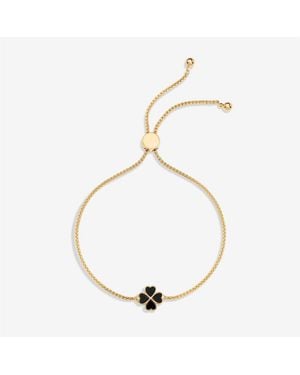 Jon Richard Plated Jet Heart Clover Toggle Bracelet - Metallic