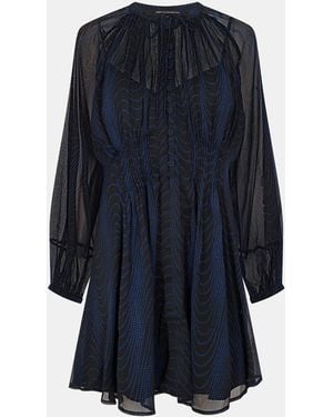 French Connection Grace Artemis Smock Dress - Blue