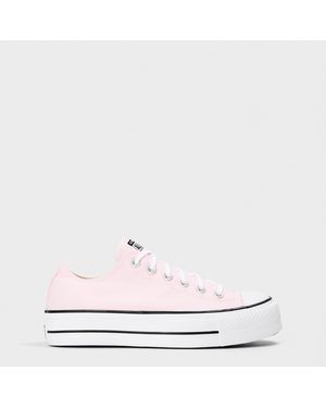 Converse Chuck Taylor All Star Platform Canvas Low Top Shoes - White