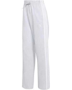 adidas Essentials Wide Leg Fleece Pant - White
