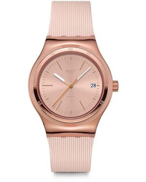 Swatch Sistem 51 Irony 52 52Mm Analogue Quartz Watch - Pink