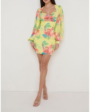 Pretty Lavish Anais Cut Mini Dress - Yellow