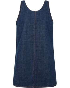 Ami Paris Denim Mini Dress - Blue