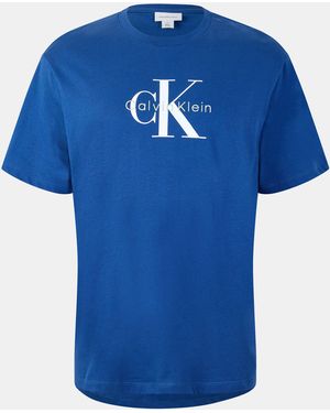 Calvin Klein Calvin Monogram T Shirt - Blue